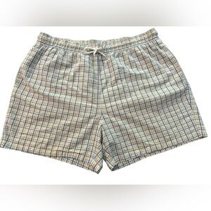 Brooks Brothers 346 plaid swim trunks inseam 7”